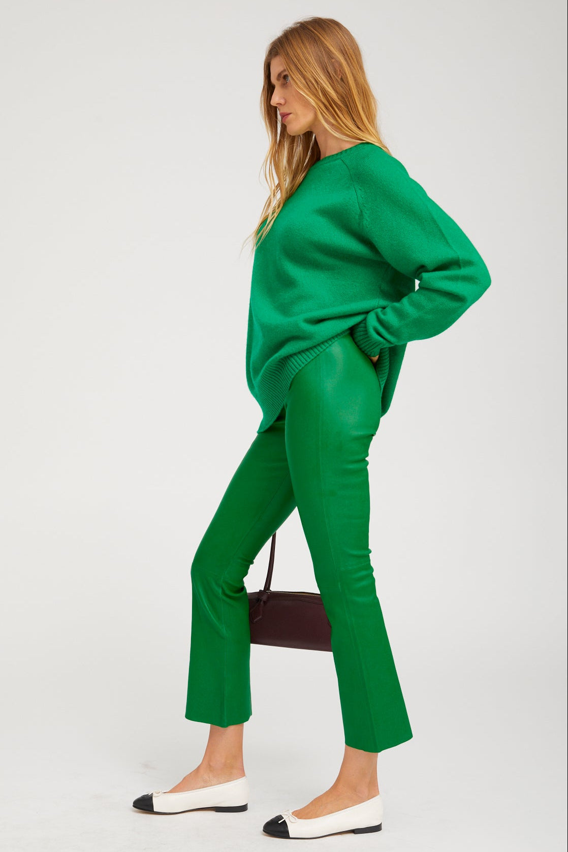 Jackie Leather Ankle Flare