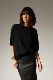 Black Cashmere Boxy Tee