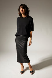 Black Cashmere Boxy Tee