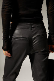 Black Leather Classic Trousers
