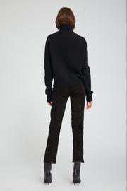 Black Suede Sophia Pull On