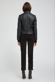 Black Leather Claire Blazer