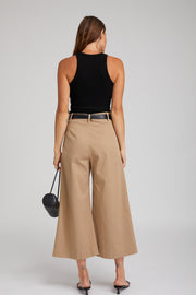 Sand Twill Culotte Trousers