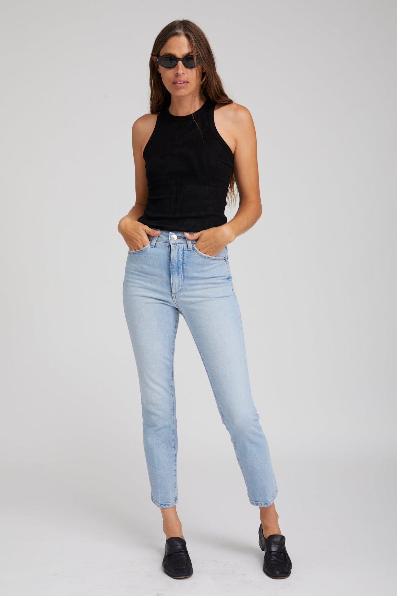 Françoise Cropped Slim Straight Leg Denim