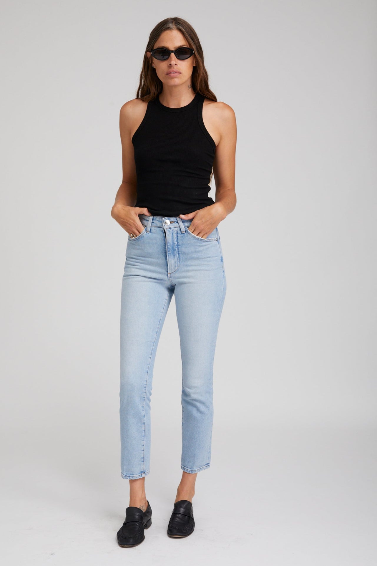 Françoise Cropped Slim Straight Leg Denim