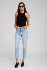 Françoise Cropped Slim Straight Leg Denim