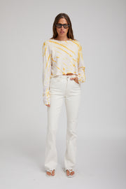 Long Sleeve Tee Marigold Marble