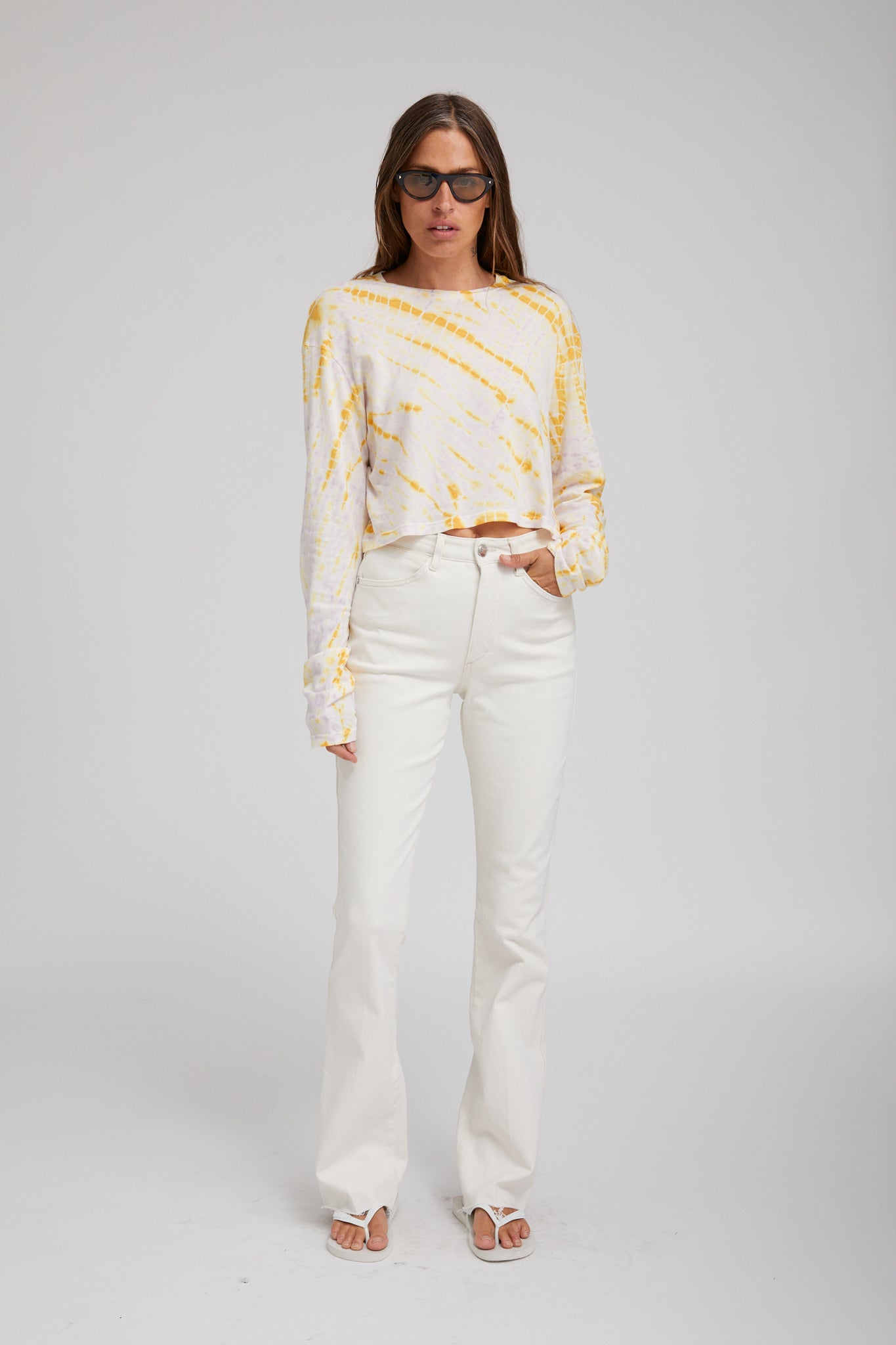 Long Sleeve Tee Marigold Marble