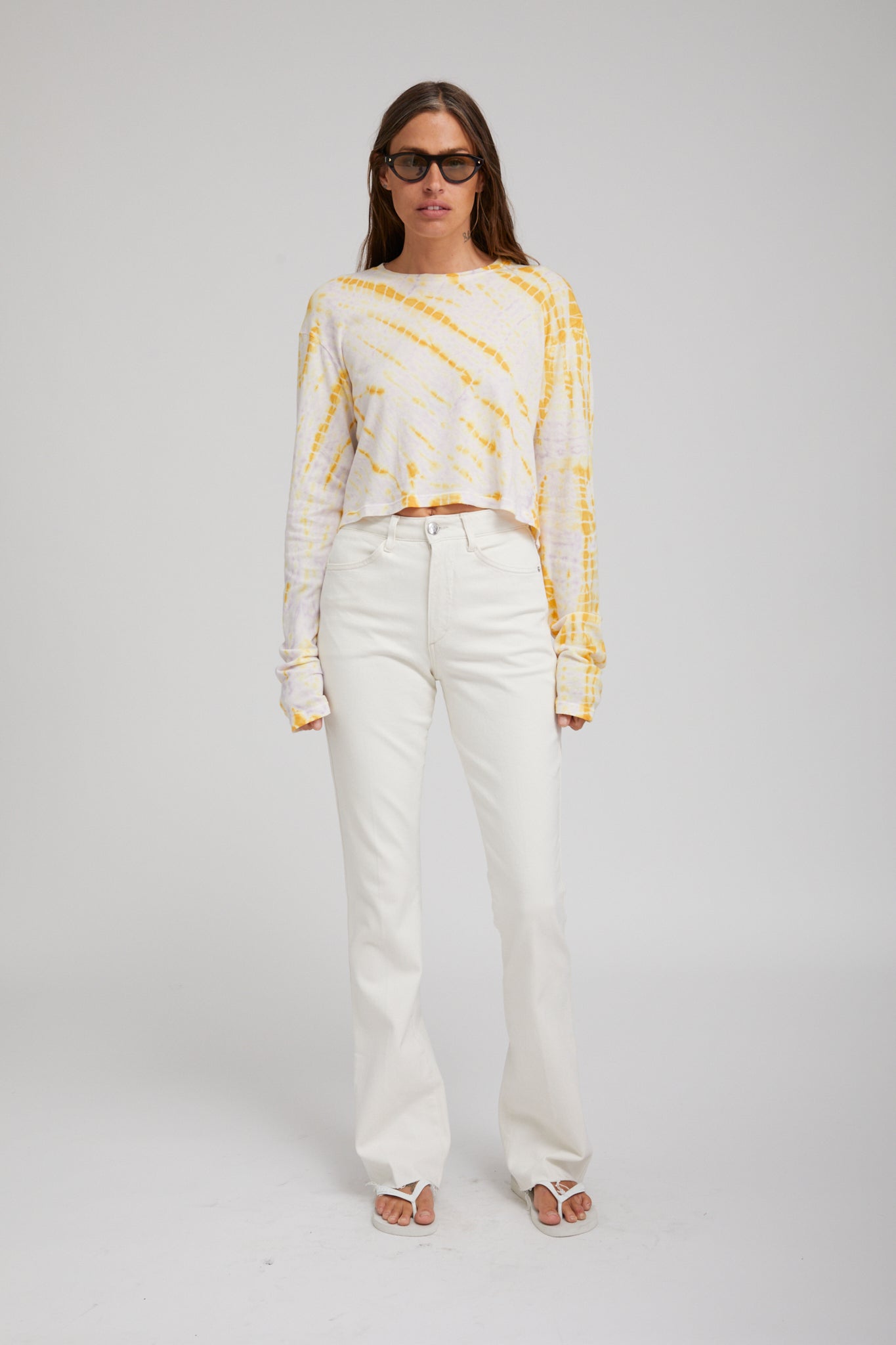 Long Sleeve Tee Marigold Marble