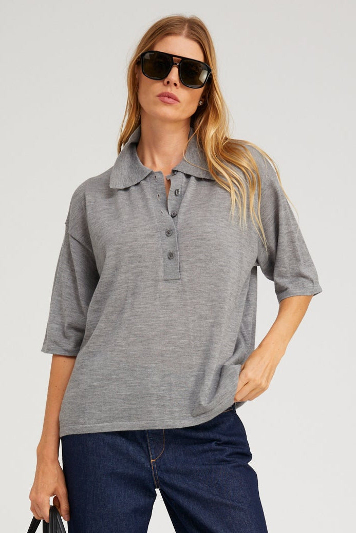 Cashmere Oversized Polo