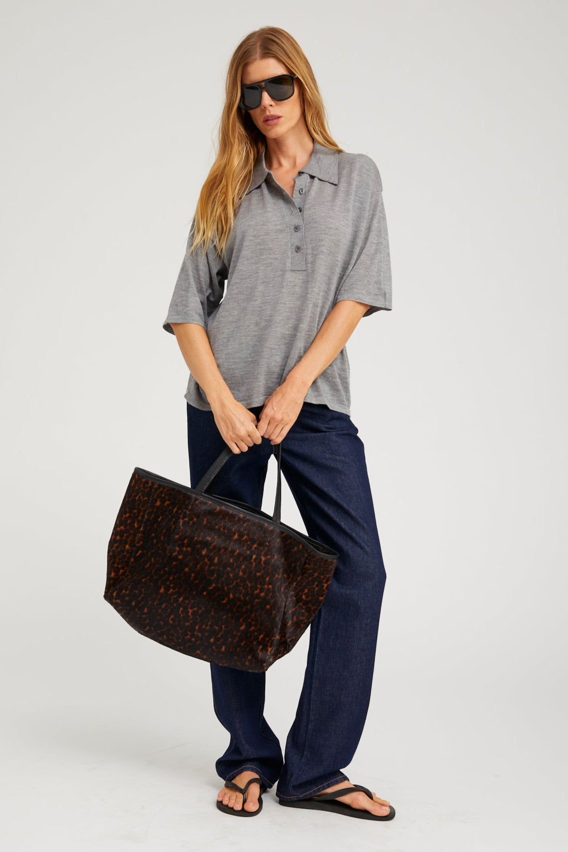 Leopard Pony Hair Stella Tote Bag
