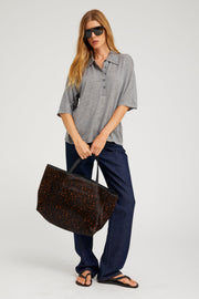 Leopard Pony Hair Stella Tote Bag