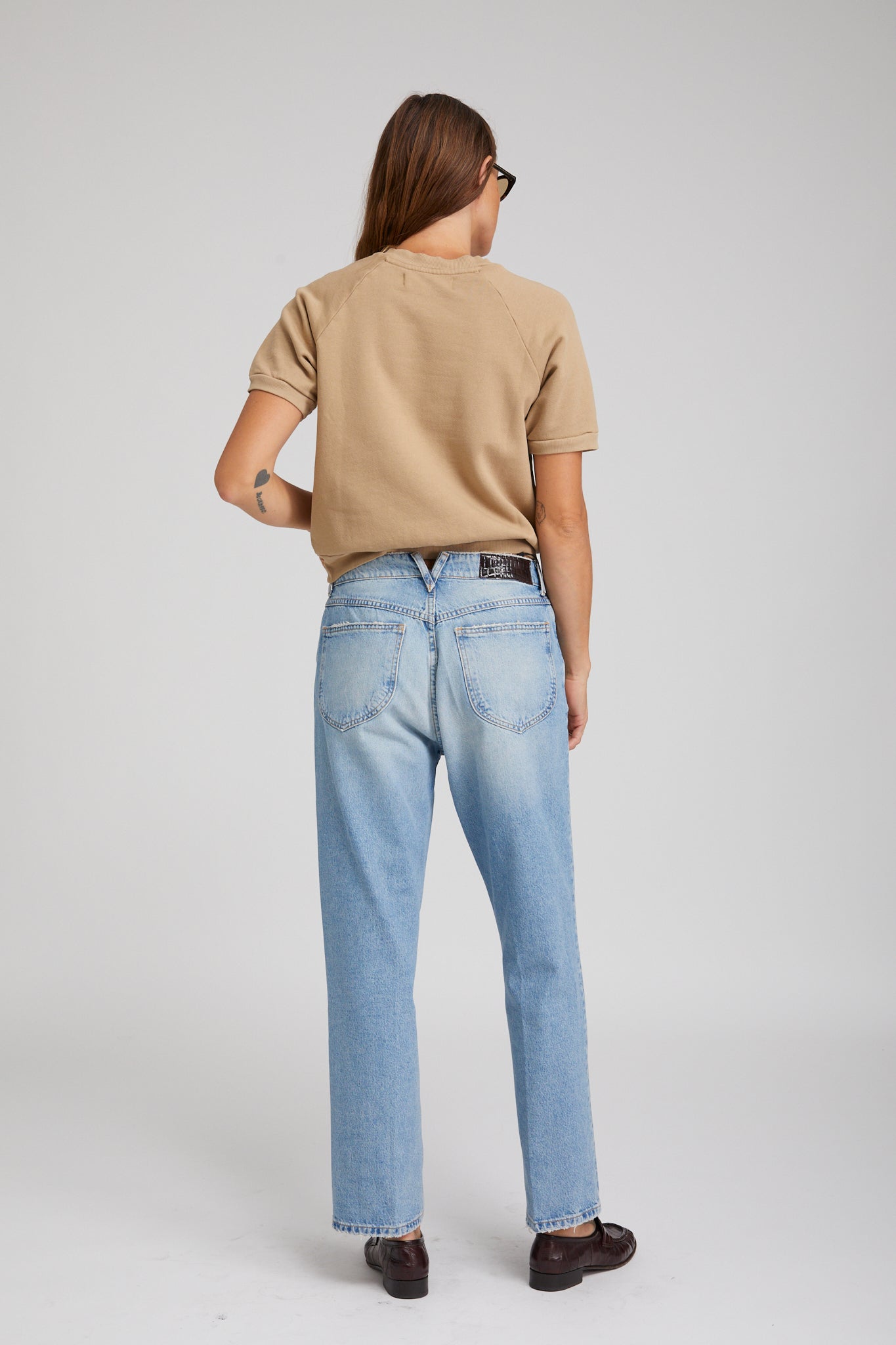 Khaki Cotton Raglan Sweatshirt Tee