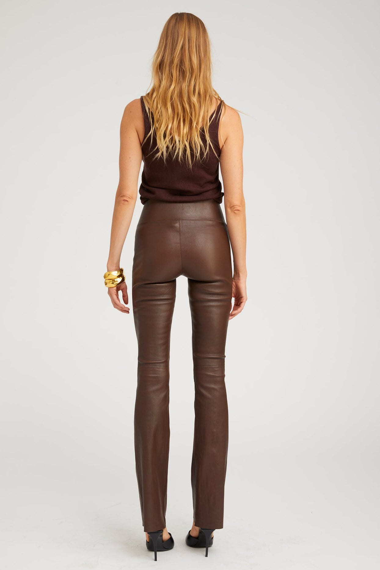Jane Leather Micro Flare