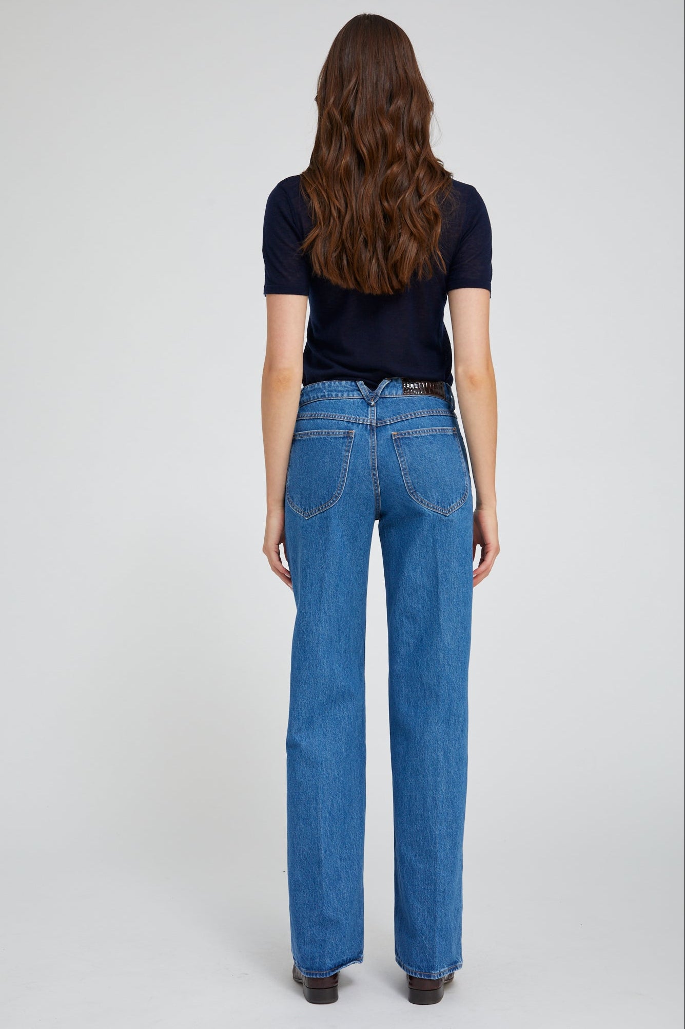 Navy Tissue Cashmere Classic Tee