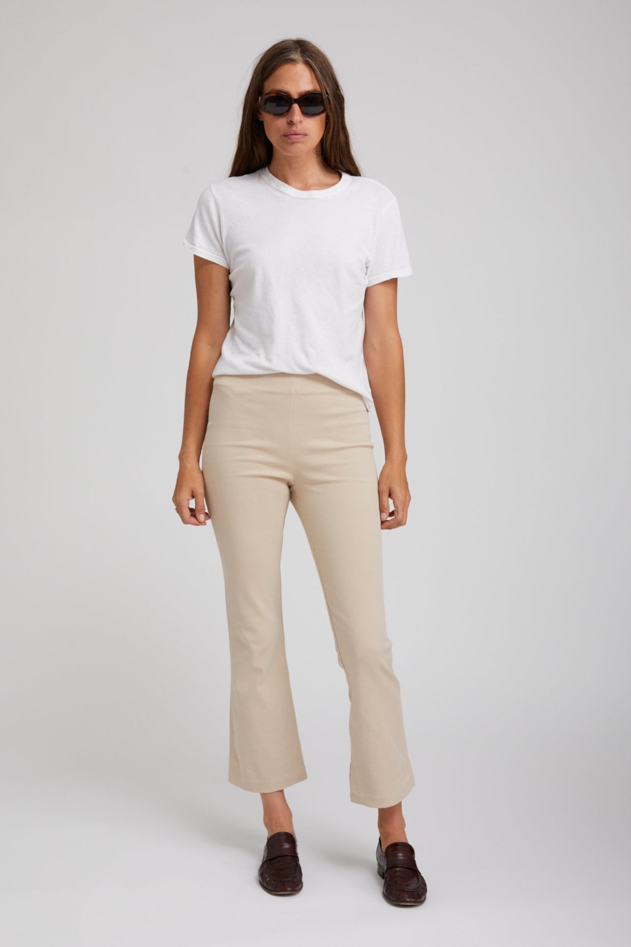 Twill Crop Flare