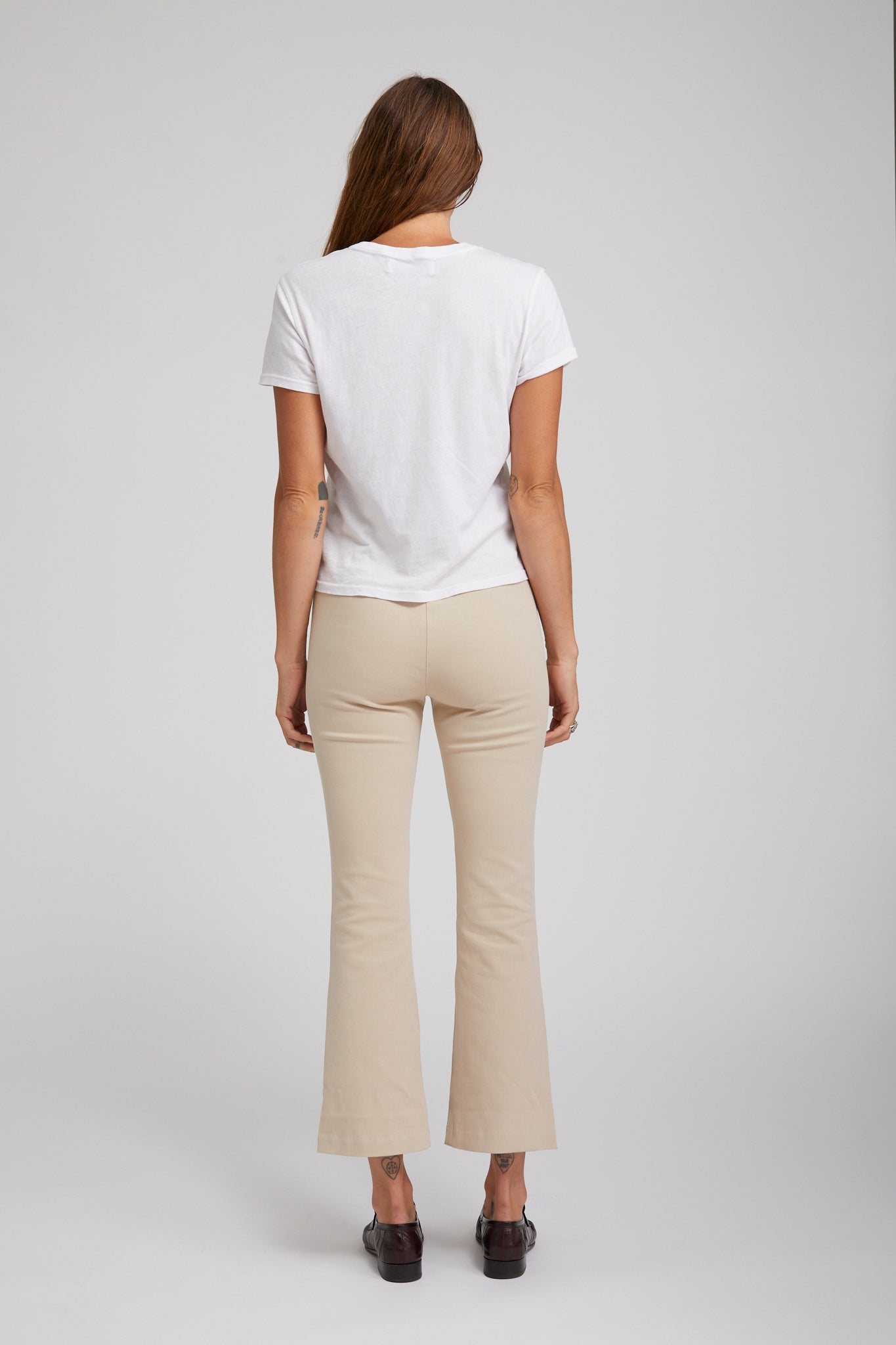 Twill Crop Flare