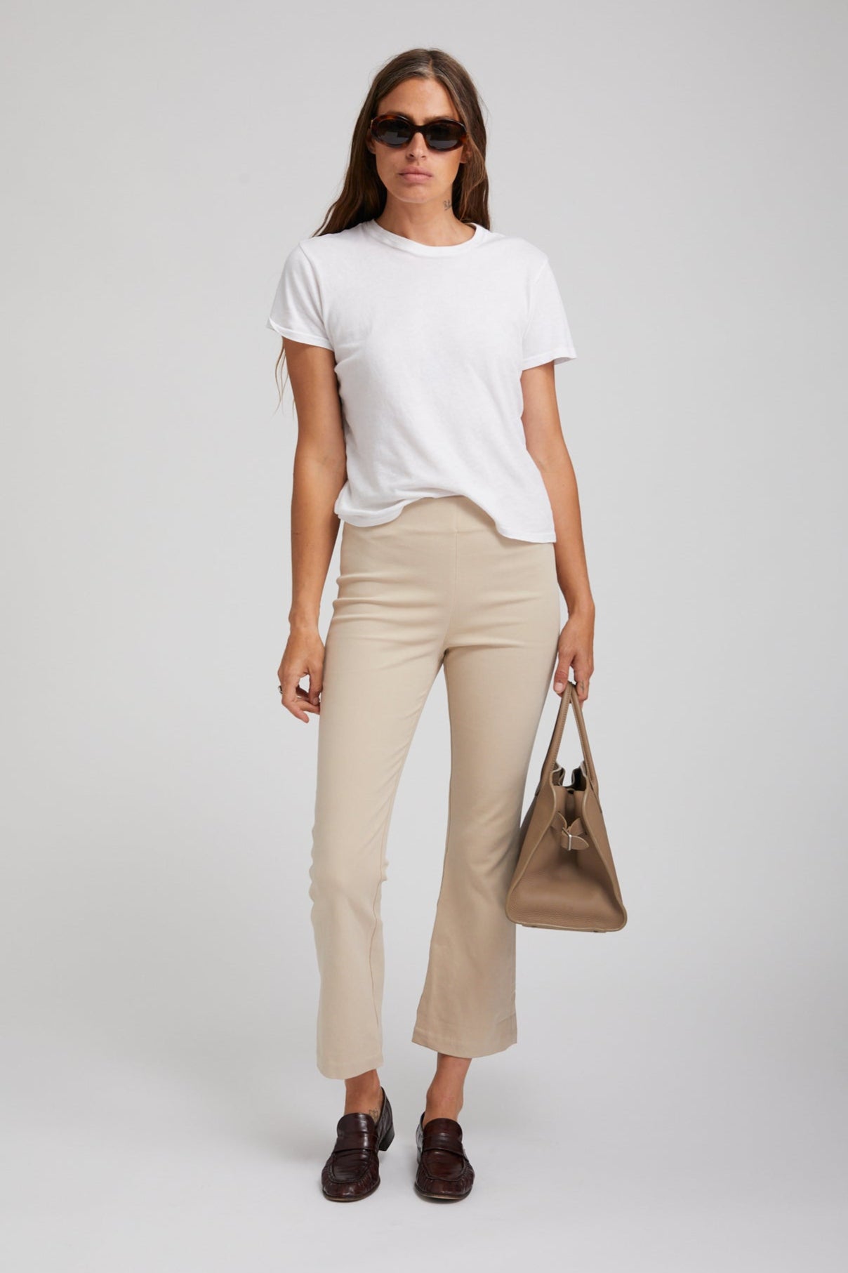 Twill Crop Flare
