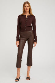 Grace Leather Crop Flare