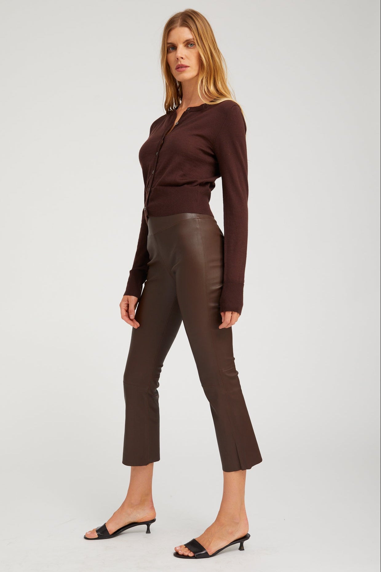 Grace Leather Crop Flare