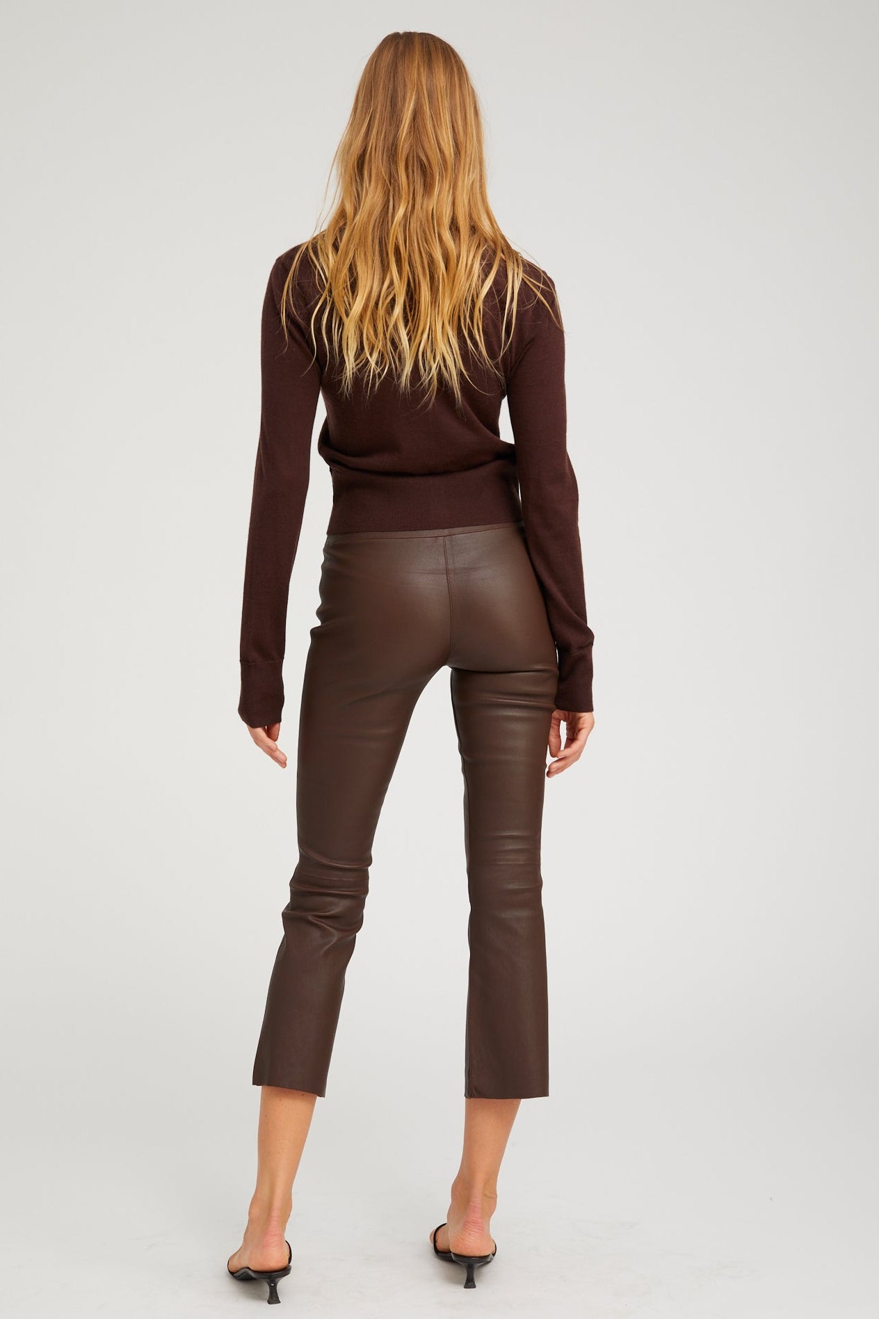 Grace Leather Crop Flare