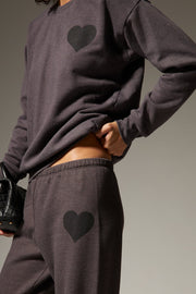 Charcoal Heart Sweatpants