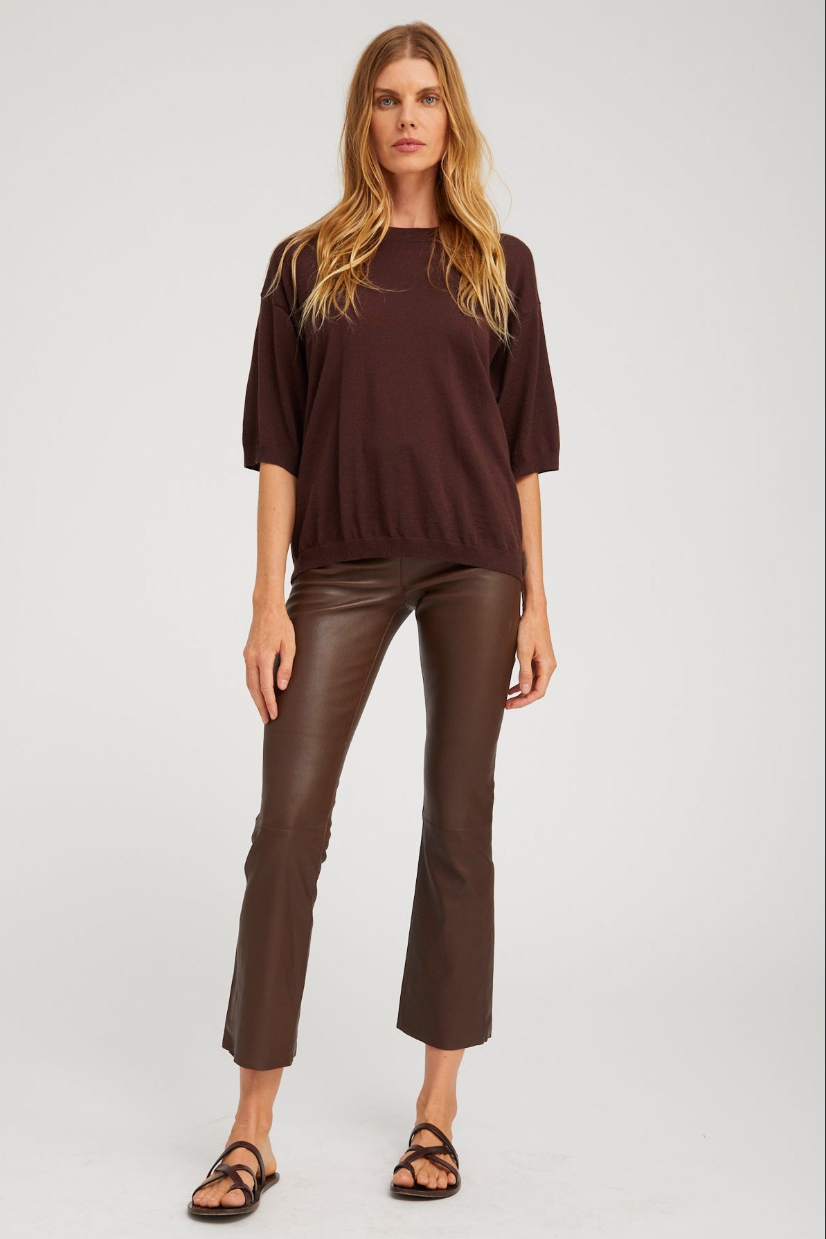 Jackie Leather Ankle Flare