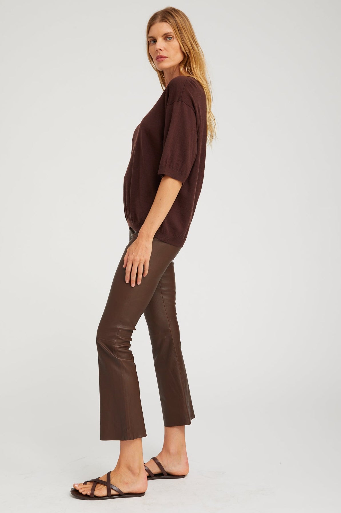 Jackie Leather Ankle Flare