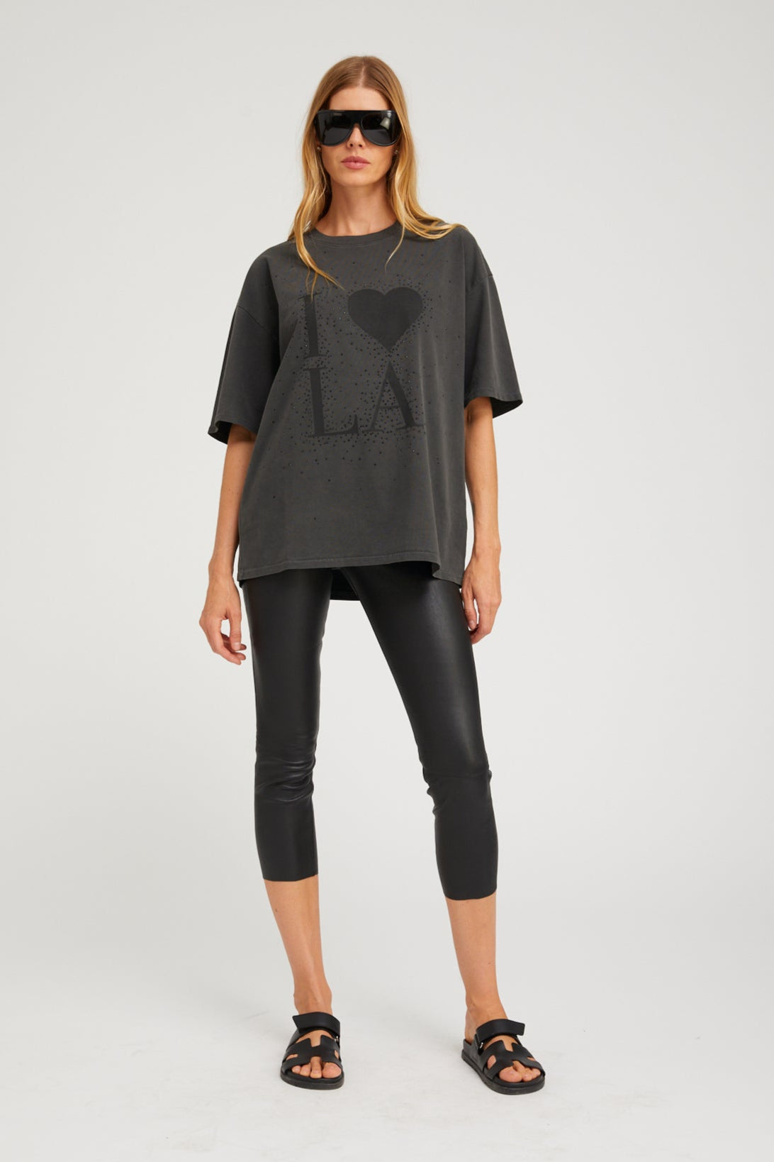 Vintage Black I Love LA Tee