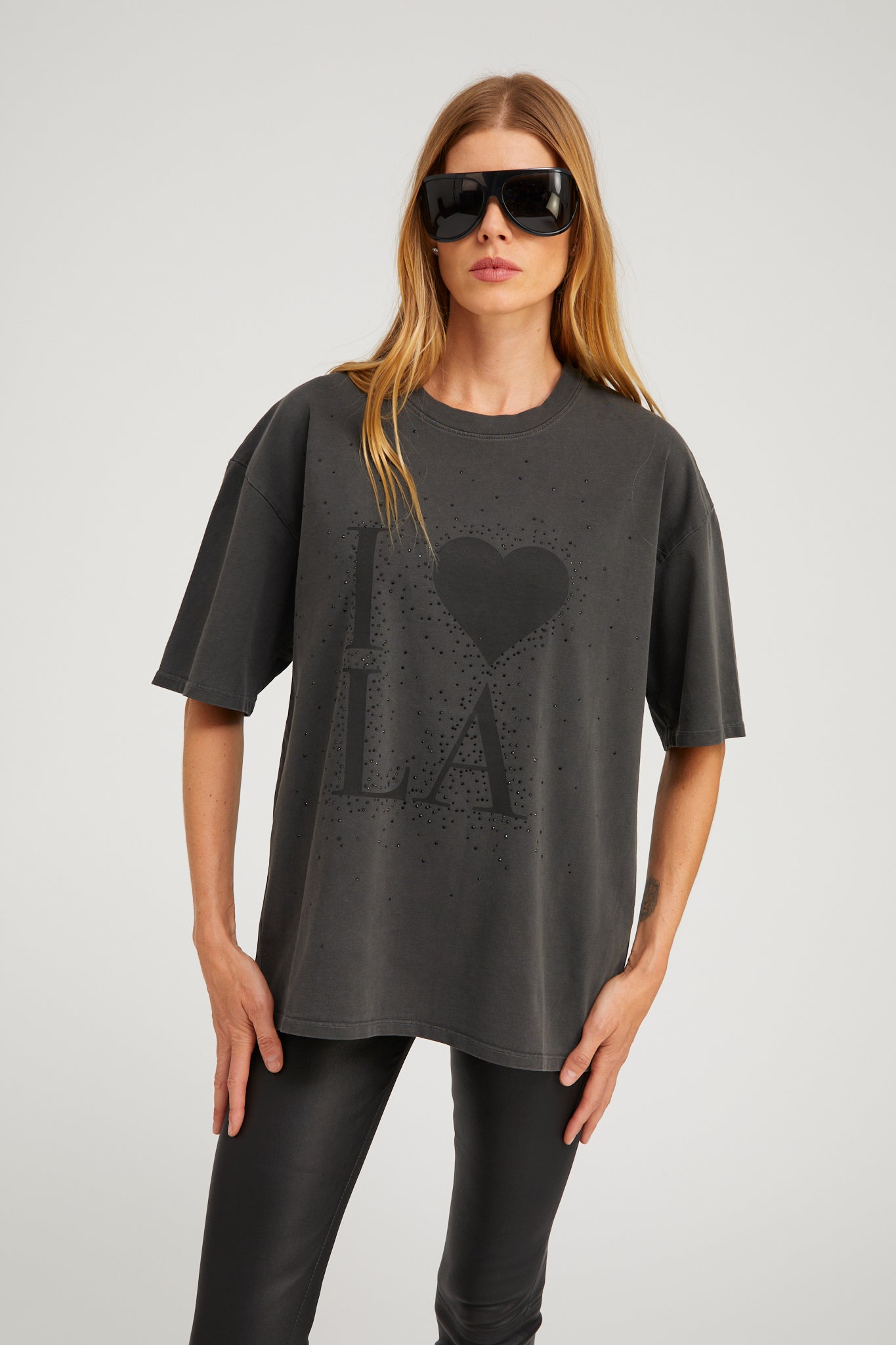 Vintage Black I Love LA Tee