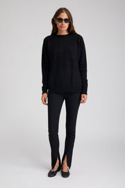 Crepe Ankle Zipper Pants