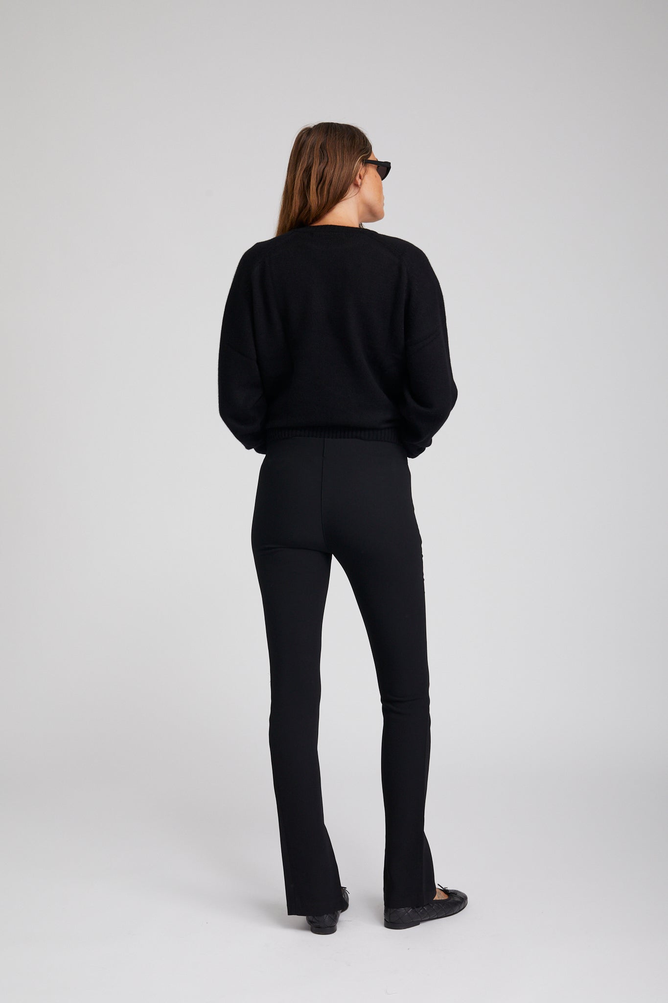 Crepe Ankle Zipper Pants