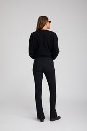 Crepe Ankle Zipper Pants