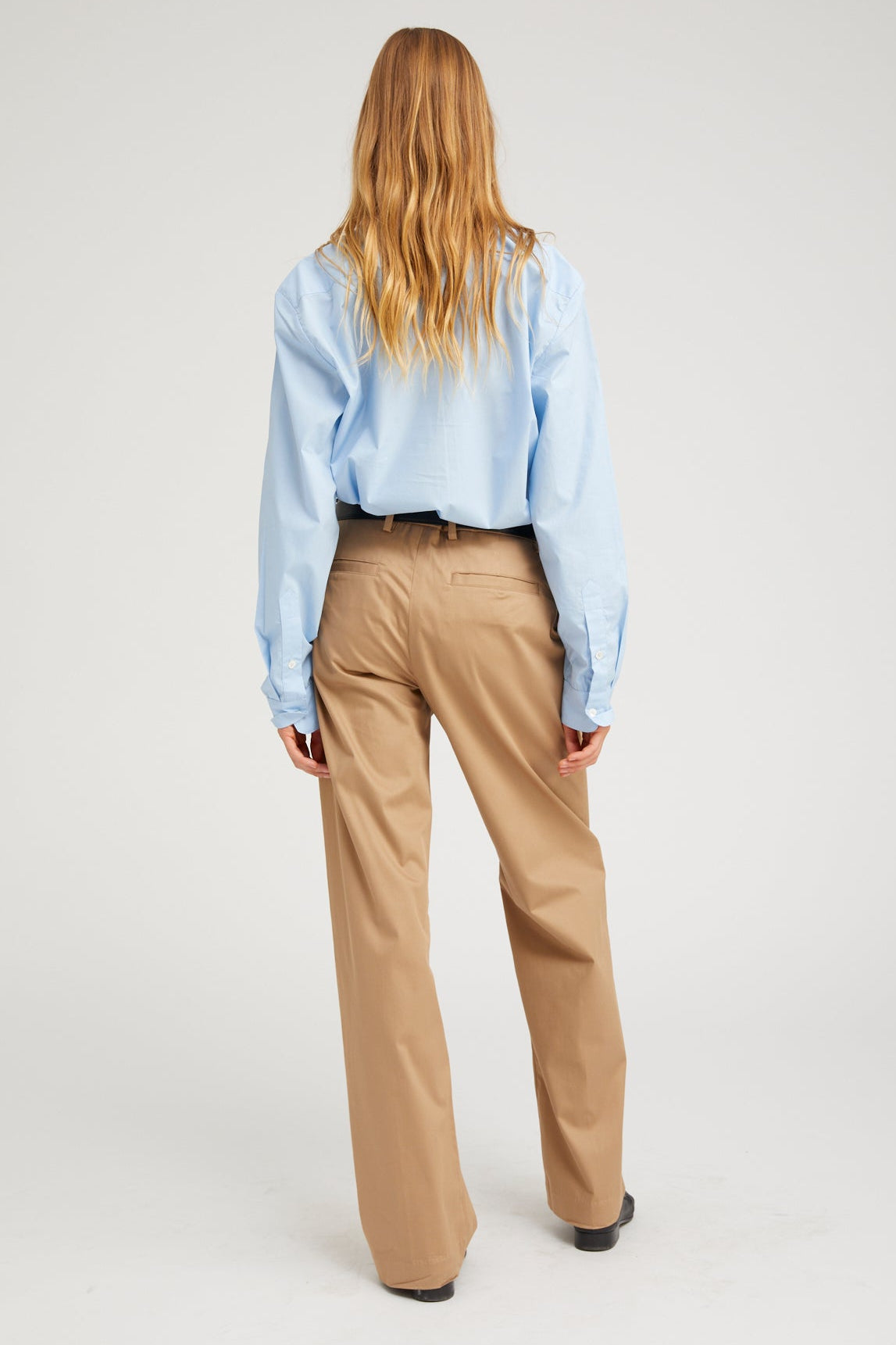 Straight Leg Khaki Trousers