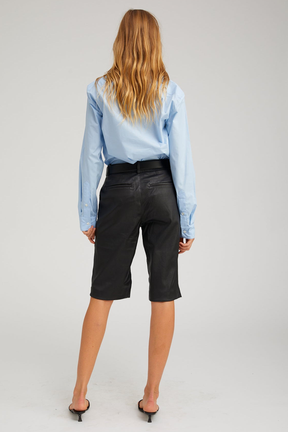 Brigitte Leather Bermuda Shorts