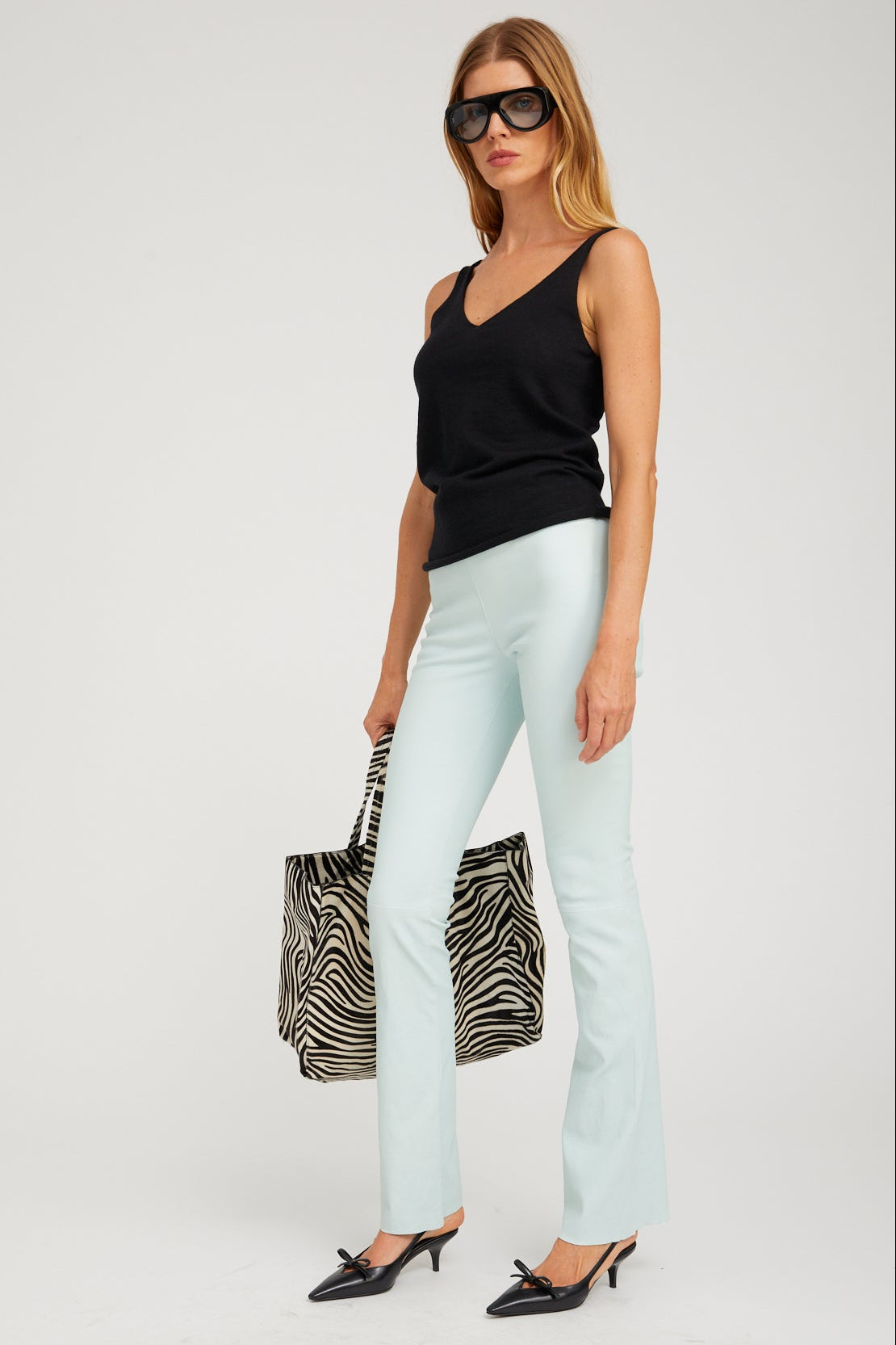 Jane Leather Micro Flare