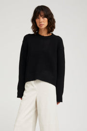 Black Heavy Cashmere Sweater