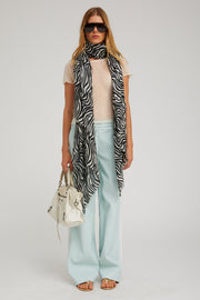 Zebra Cashmere Pashmina Scarf