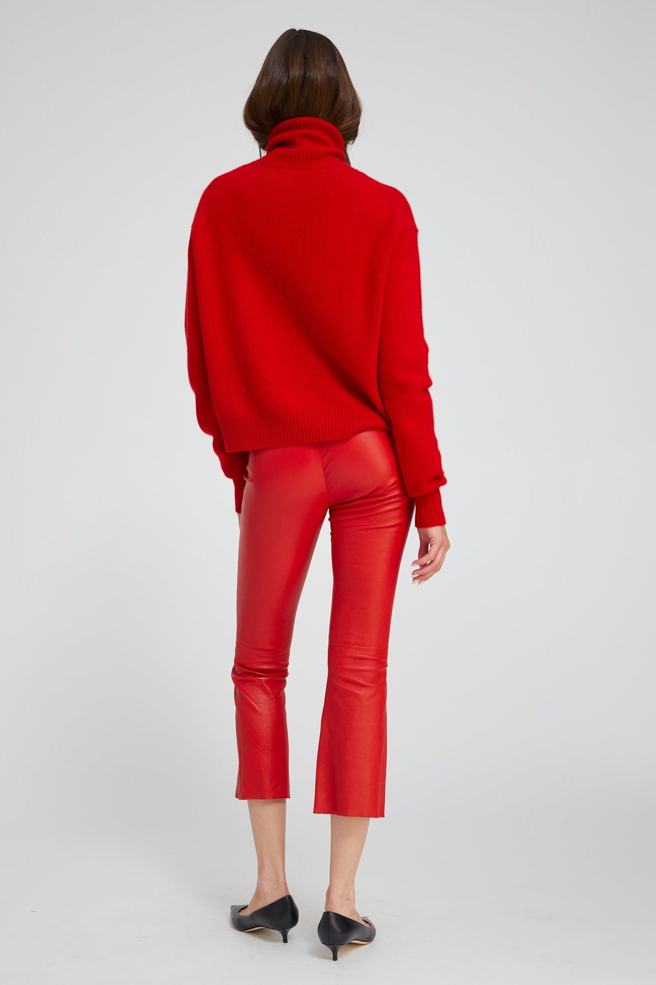 Red Cashmere Long Sleeve Turtleneck