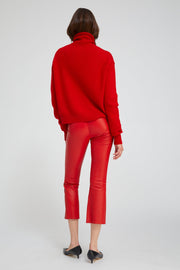 Red Cashmere Long Sleeve Turtleneck
