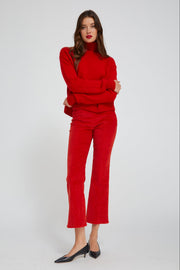 Corduroy Ankle Flare with Princess Seams