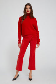 Corduroy Ankle Flare with Princess Seams