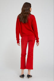 Corduroy Ankle Flare with Princess Seams