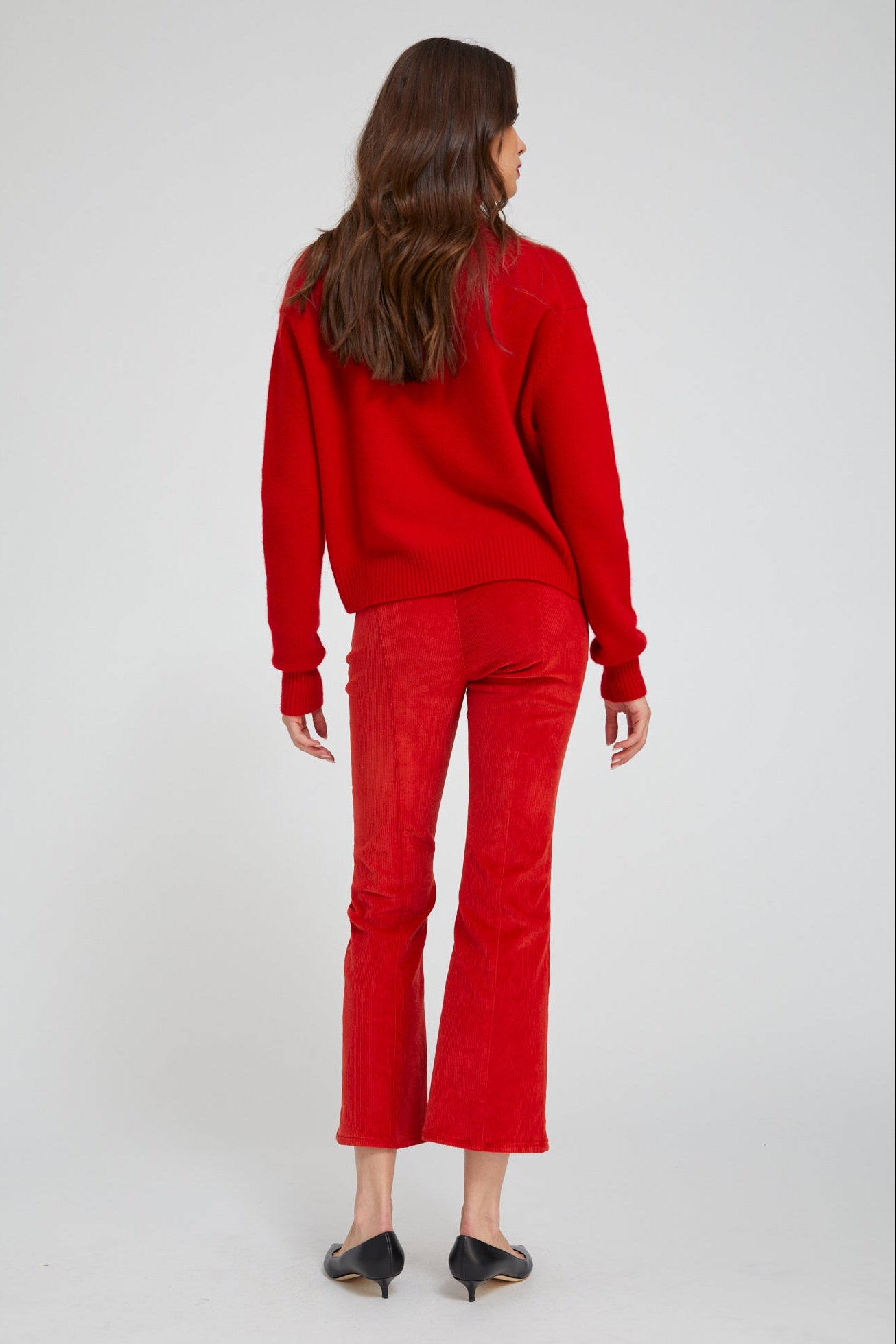 Corduroy Ankle Flare with Princess Seams