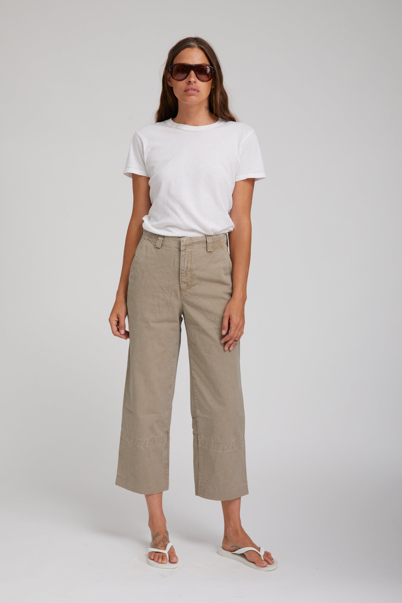 Khaki Classic Cotton Pants