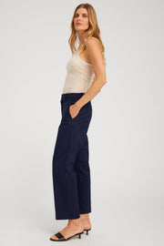 Straight Leg Twill Trousers