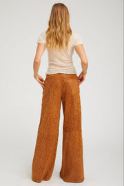 5 Pocket Suede Wide Leg