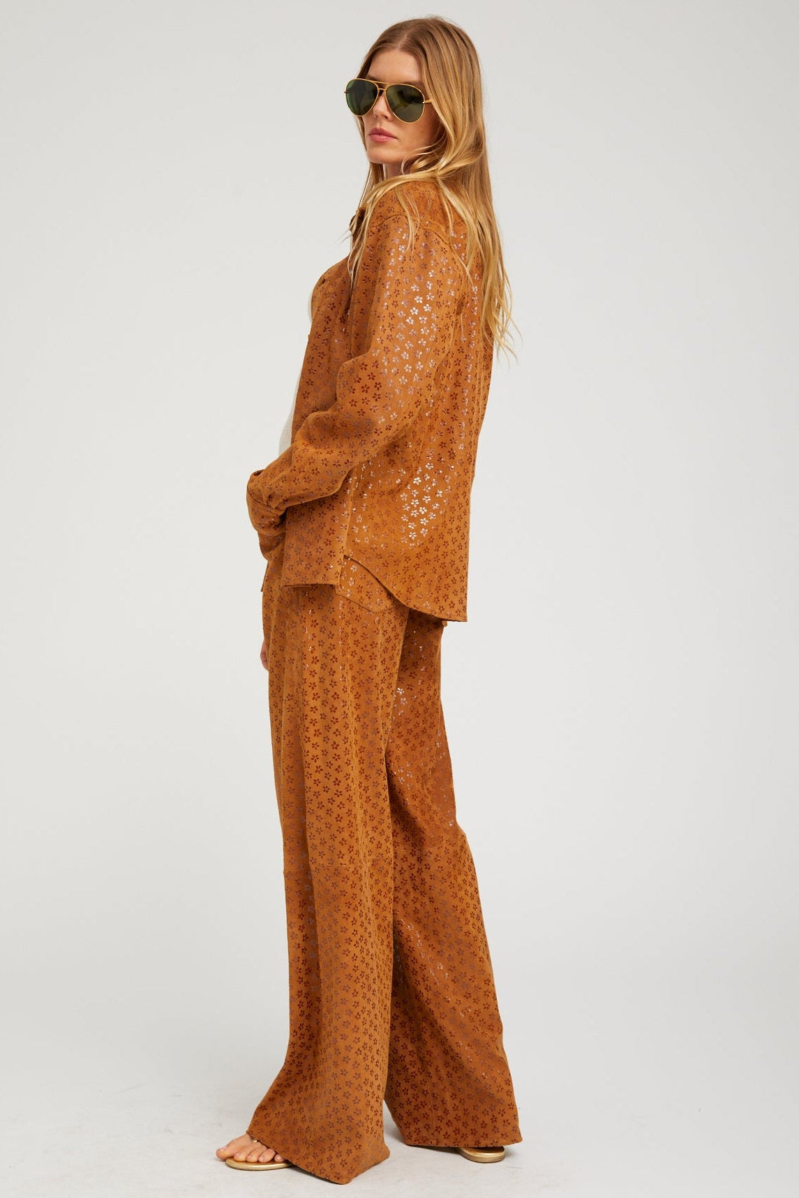 Elise Suede Button Down