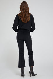Ankle Flare Corduroy Pants with Princess Seams