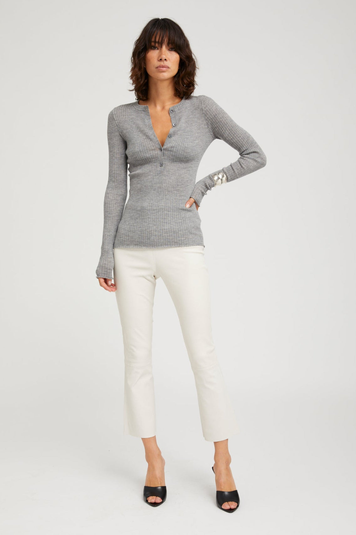 Grey Cashmere Henley